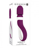 Gender X Handle It Wand Vibrator Silicone Rechargeable Purple