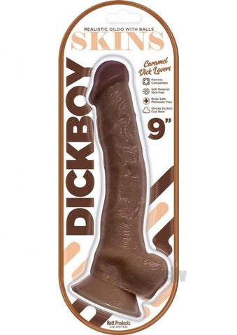 Dickboy Skins Dildo 9 In. Caramel Lovers