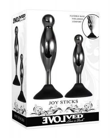 Evolved Joy Sticks 2-piece Plug Set Black