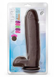 Au Naturel Huge Dildo 10 In. Chocolate