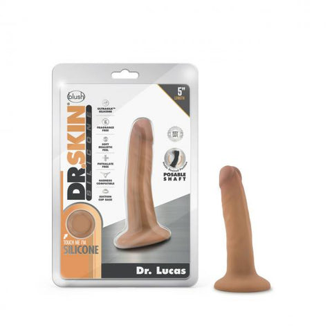 Dr. Skin Dr. Lucas Dong With Suction Cup Silicone 5 In. Mocha