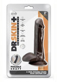 Dr. Skin Plus Posable Dildo With Balls 6 In. Chocolate