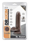 Dr. Skin Dr. Daniel Dildo With Suction Cup Silicone 6 In. Chocolate