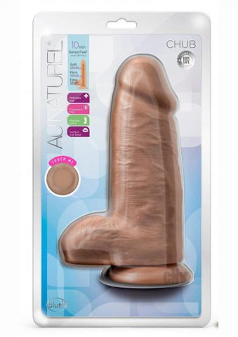 Au Naturel Chub Dildo 10 In. Mocha