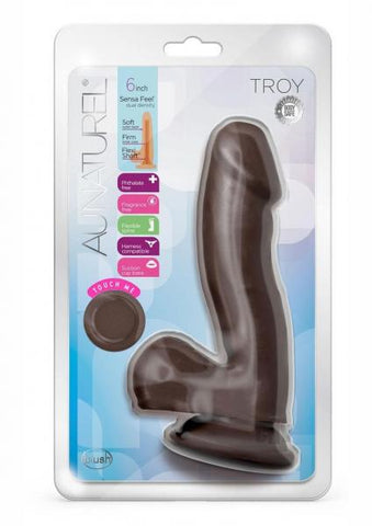 Au Naturel Troy Dildo 6 In. Chocolate