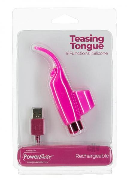 Powerbullet Teasing Tongue With Mini Rechargeable Bullet 2.5 In. Pink