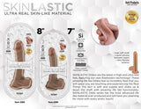 Skinsations Skinlastic Sliding Skin Dildo With Suction Base 8 In.