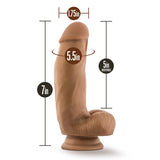 Dr. Skin Dr. Samuel Dildo With Suction Cup Silicone 7 In. Mocha