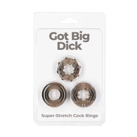 Got Big Dick Cockring 3-pack Smoke