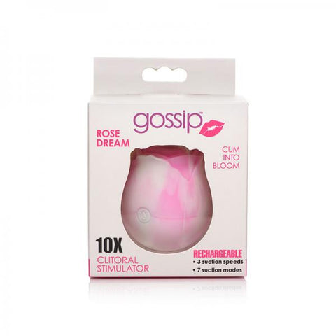 Gossip Cum Into Bloom Clitoral Vibrator Rose Dream Silicone Swirl