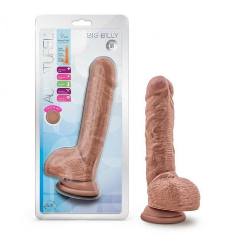 Au Naturel Big Billy Dildo 9 In. Mocha