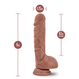 Au Naturel Big Billy Dildo 9 In. Mocha