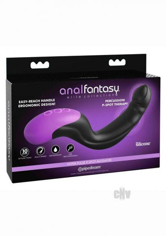 Anal Fantasy Elite Auto-throb Inflatable Vibrating Plug Black