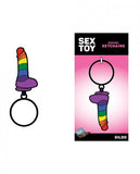 Sex Toy Keychain Rainbow Dildo