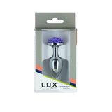 Lux Active Rose Metal Butt Plug 3 In. Purple