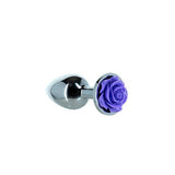 Lux Active Rose Metal Butt Plug 3 In. Purple