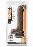 Dr. Skin Plus Posable Dildo With Balls 9 In. Chocolate