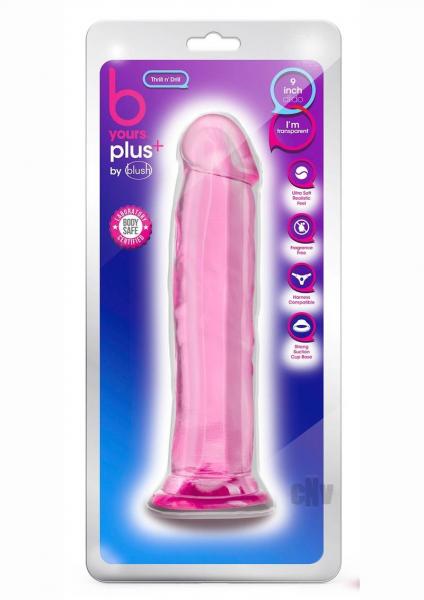 B Yours Plus Thrill 'n' Drill Dildo Pink