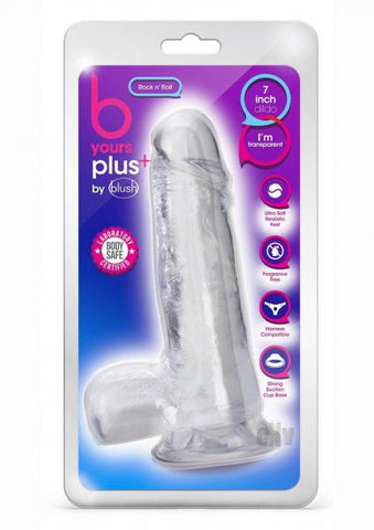 B Yours Plus Rock 'n' Roll Dildo Clear