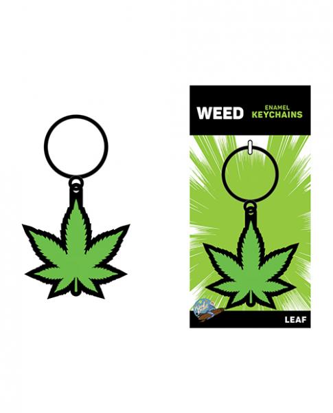 Weed Keychain Green Marijuana Leaf