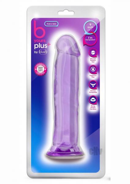 B Yours Plus Thrill 'n' Drill Dildo Purple