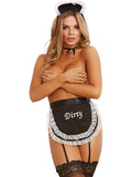 Dreamgirl Maid Costume Ruffled Teddy With Apron Os