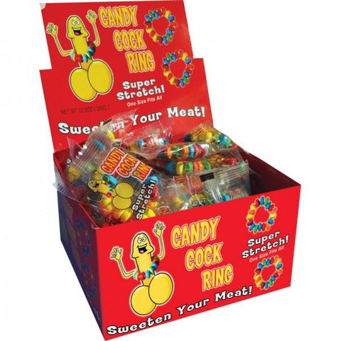 Candy Cock Ring 30 Pieces Display