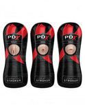 Pdx Elite Vibrating Pussy Mouth Ass Stroker Display Of 12