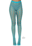 Jumbo Pothole Net Tights Os Neon Blue