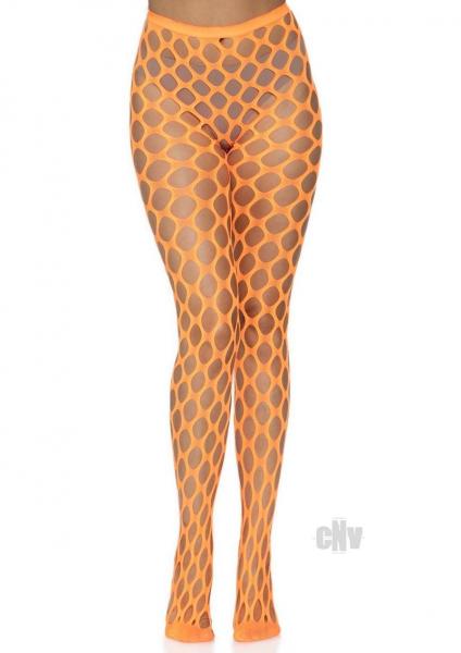 Jumbo Pothole Net Tights Os Neon Orange