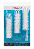 Textured Extension Set 3pc Clear