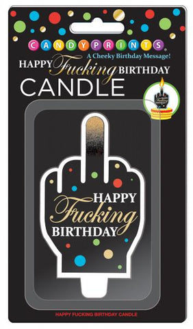 Happy Fn Birthday Fu Finger Candle