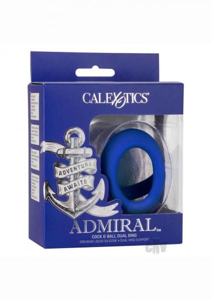 Admiral Cock And Ball Dual Ring Blue