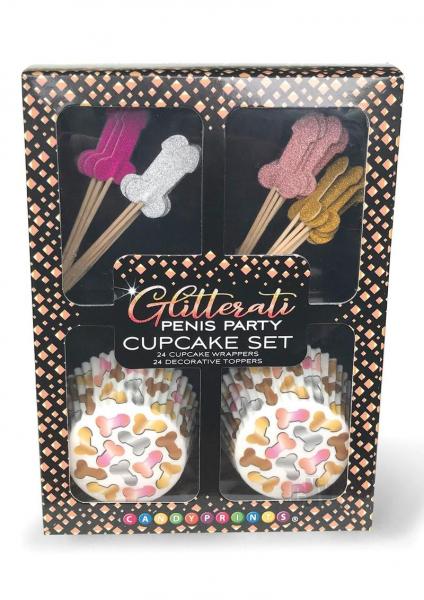 Glitterati Penis Cupcake 48pc Set