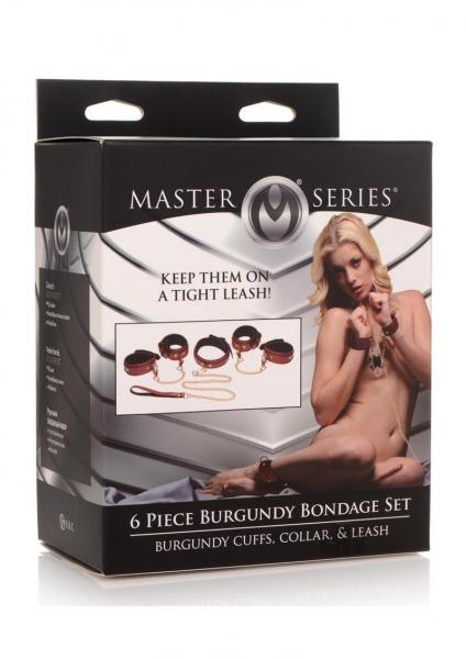 Ms Bondage Set 6pc Burgundy