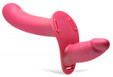 Strap U 28x Dbl Dildo Harness W/rc Pink