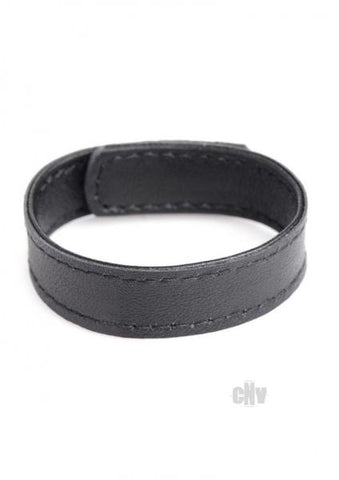 Cg Velcro Leather Cockring Black