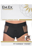 Em Ex Fit Harness Fishnet 2xlg Black