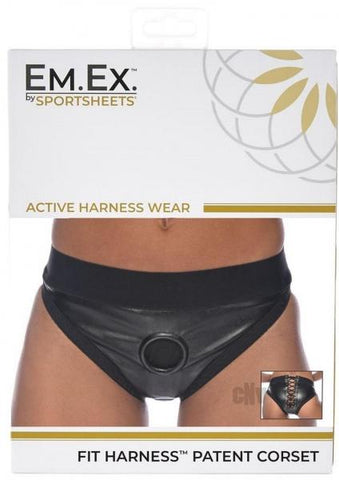 Em Ex Fit Harness Corset 2xlarge Black