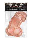 Glitterati Penis Rose Plates 8pk