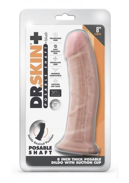 Dr Skin Plus Thick Pose Dildo 8 Vanilla