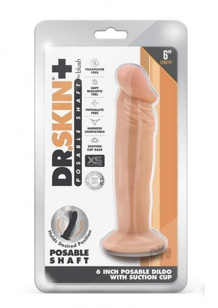 Dr Skin Plus Posable Dildo 6 Vanilla