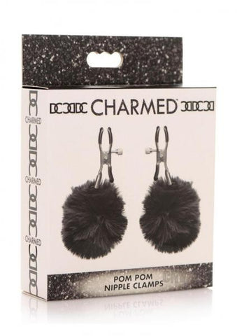 Charmed Pom Pom Nipple Clamps Black