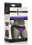 Strap U Lace Envy Crotchless 2xl Purple