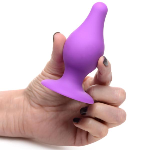 Squeeze It Tapered Anal Plug Md Purple