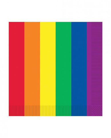 Pride Luncheon Napkins - Rainbow Pack Of 16