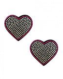 Burlesque Heart N' Soul Crystal Heart Nipztix - Pink/clear O/s