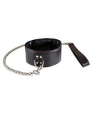 Sultra Lambskin 2.5 inches Collar With 24 inches Chain Black