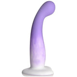 Curve Toys Simply Sweet 7" Slim G Spot Silicone Dildo - Purple/white