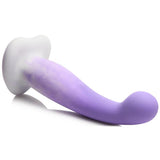 Curve Toys Simply Sweet 7" Slim G Spot Silicone Dildo - Purple/white